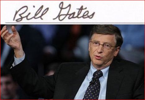 chữ ký của Bill Gates