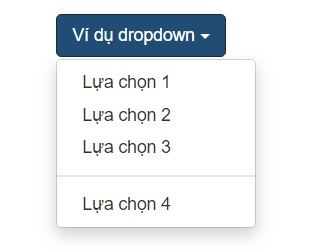 Dropdown trong Bootstrap 3 có deliver