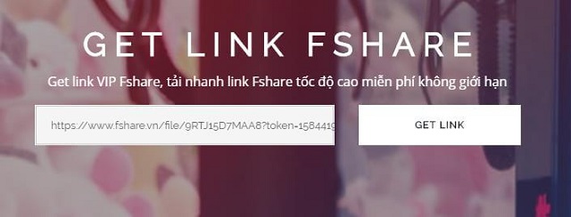 Bước 2: Thực hiện get link Fshare